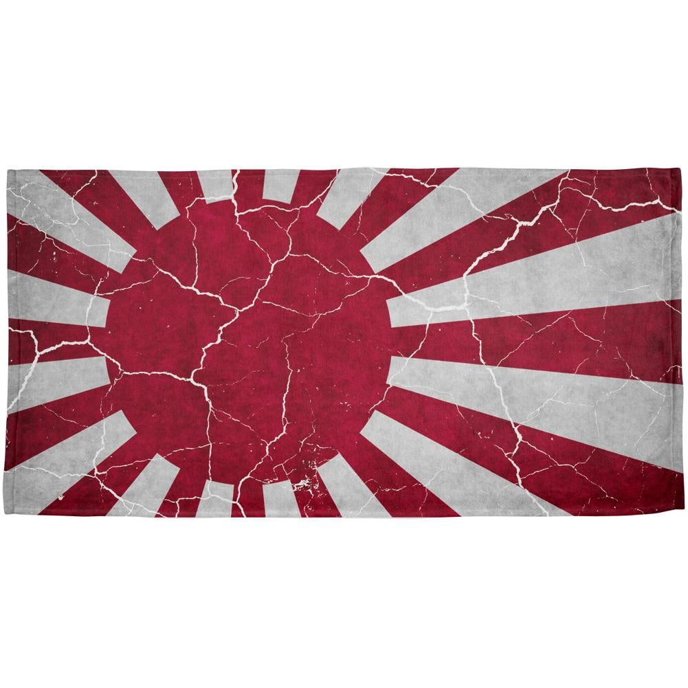 Distressed Japanese Rising Sun Flag All Over Beach Towel - Walmart.com