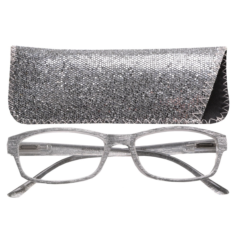 glitter reading glasses