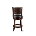 thumbnail image 2 of Kim 24 Inch Counter Stool, Solid Wood, Bonded Leather, Espresso, Black, 2 of 6