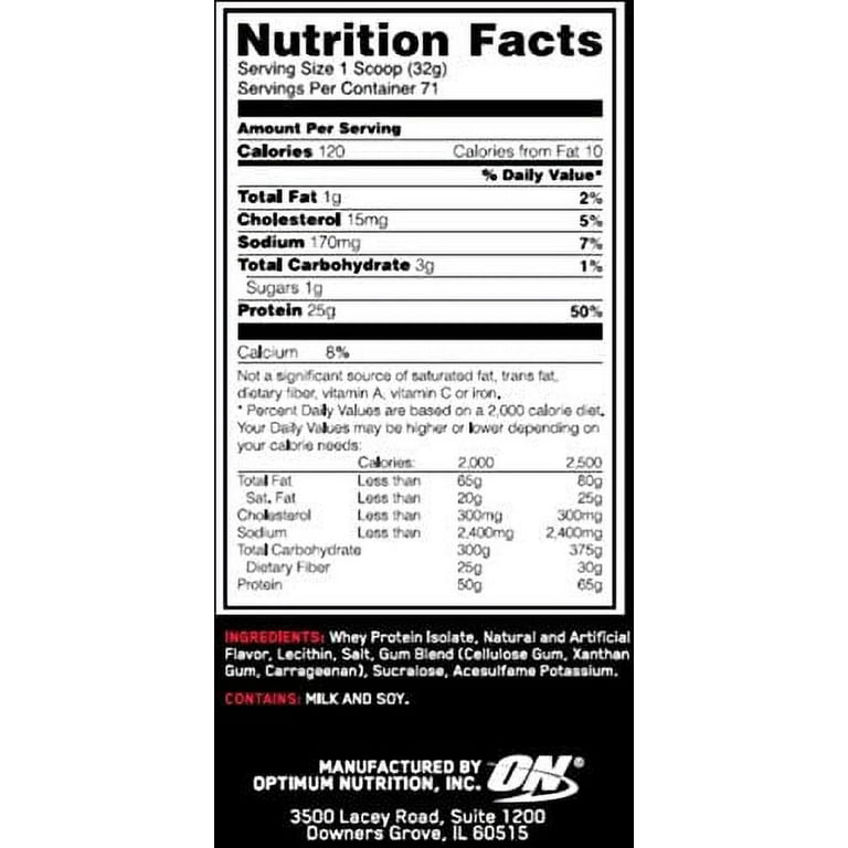  Optimum Nutrition Isolate, Vanilla Soft Serve, 5.01 Pound :  Health & Household
