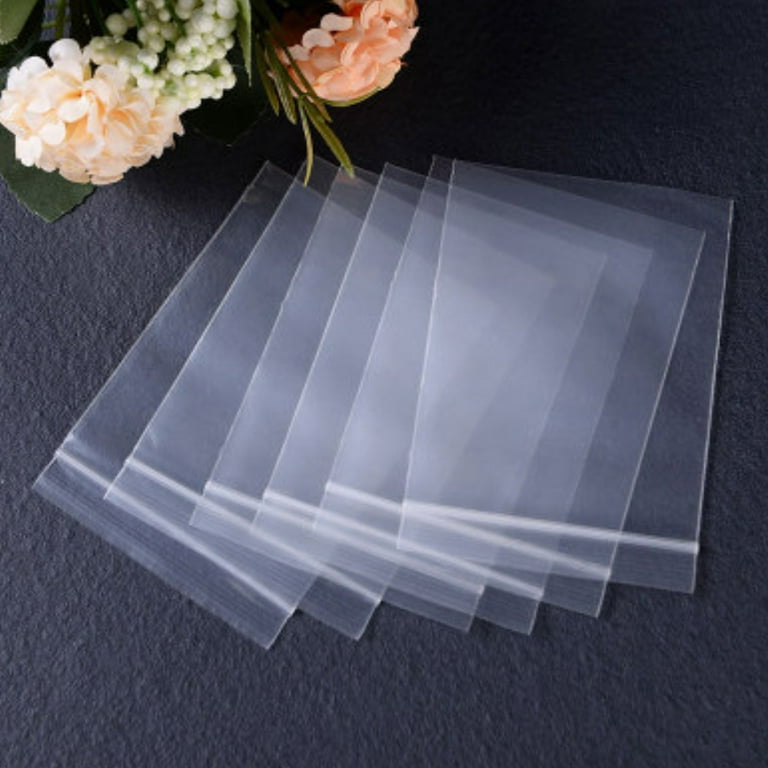 LINASHI 200Pcs Mini Clear Reclosable Bags and Poly Storage Bags, Plastic  Bags for Coin 