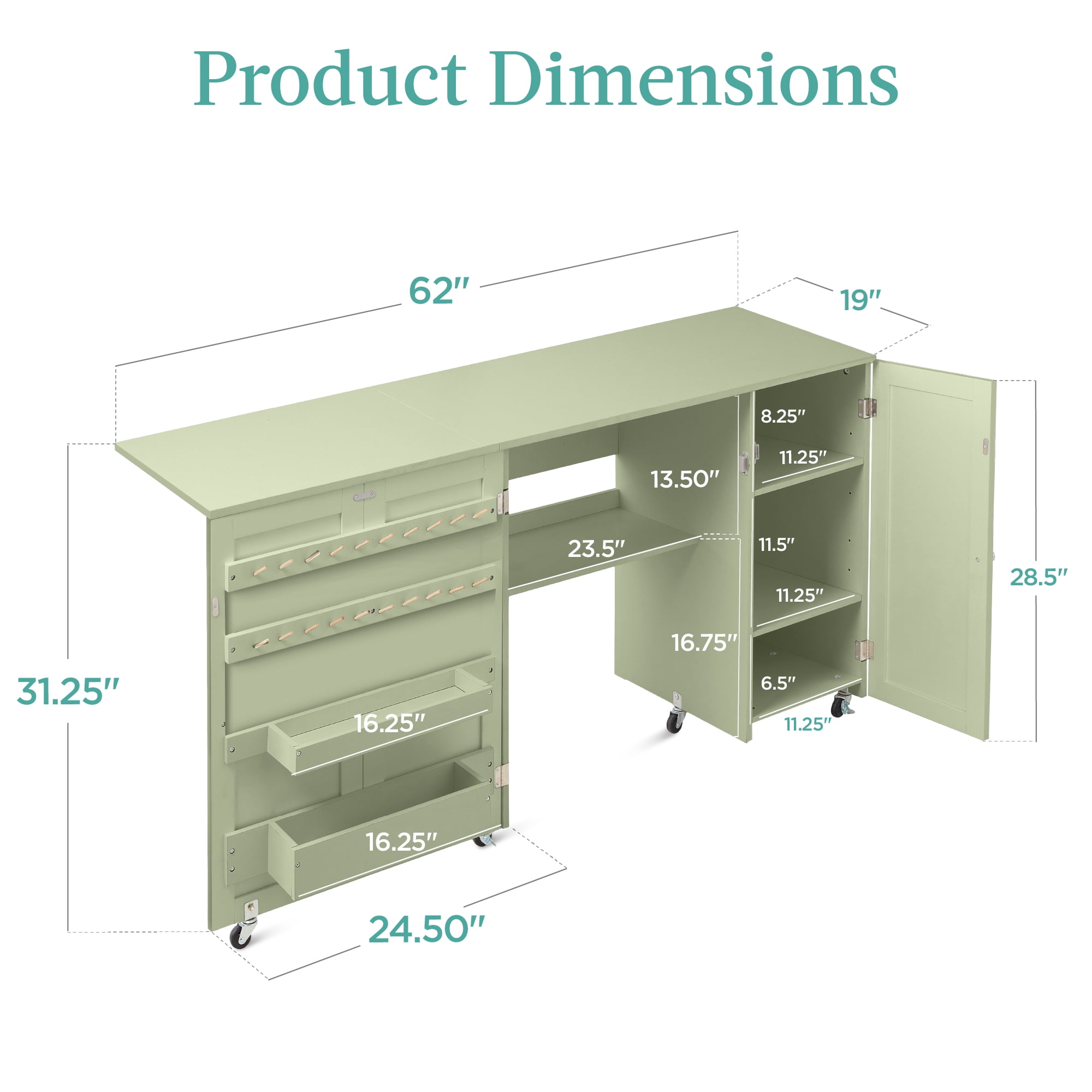 Best Choice Large Portable Folding Sewing Table w/ Craft