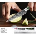 thumbnail image 3 of Akatsuki Kitchen Knife Set 3-7pcs Forged Damascus Steel Japanese Chef Knife for Meat Vegetable Slicing Cutter with Easy-Grip Resin Handle and Giftcase, 3 of 6