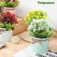 thumbnail image 3 of Semfri 4Pack Simulation Flower Small Artificial Potted Plants Fake Flowers Indoor Desktop Bonsai Arrangement For Home Office Wedding Bedroom Bathroom Decoration-Red, 3 of 8