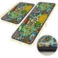 thumbnail image 3 of Colorful Floral Rug for Kitchen Mats for Floor 2 Piece, Anti Fatigue Floor Mat for Kitchen, Kitchen Floor Mats for in Front of Sink and Boho Kitchen Matt for Standing for Kitchen Decor 17"X30"+17"X47", 3 of 6