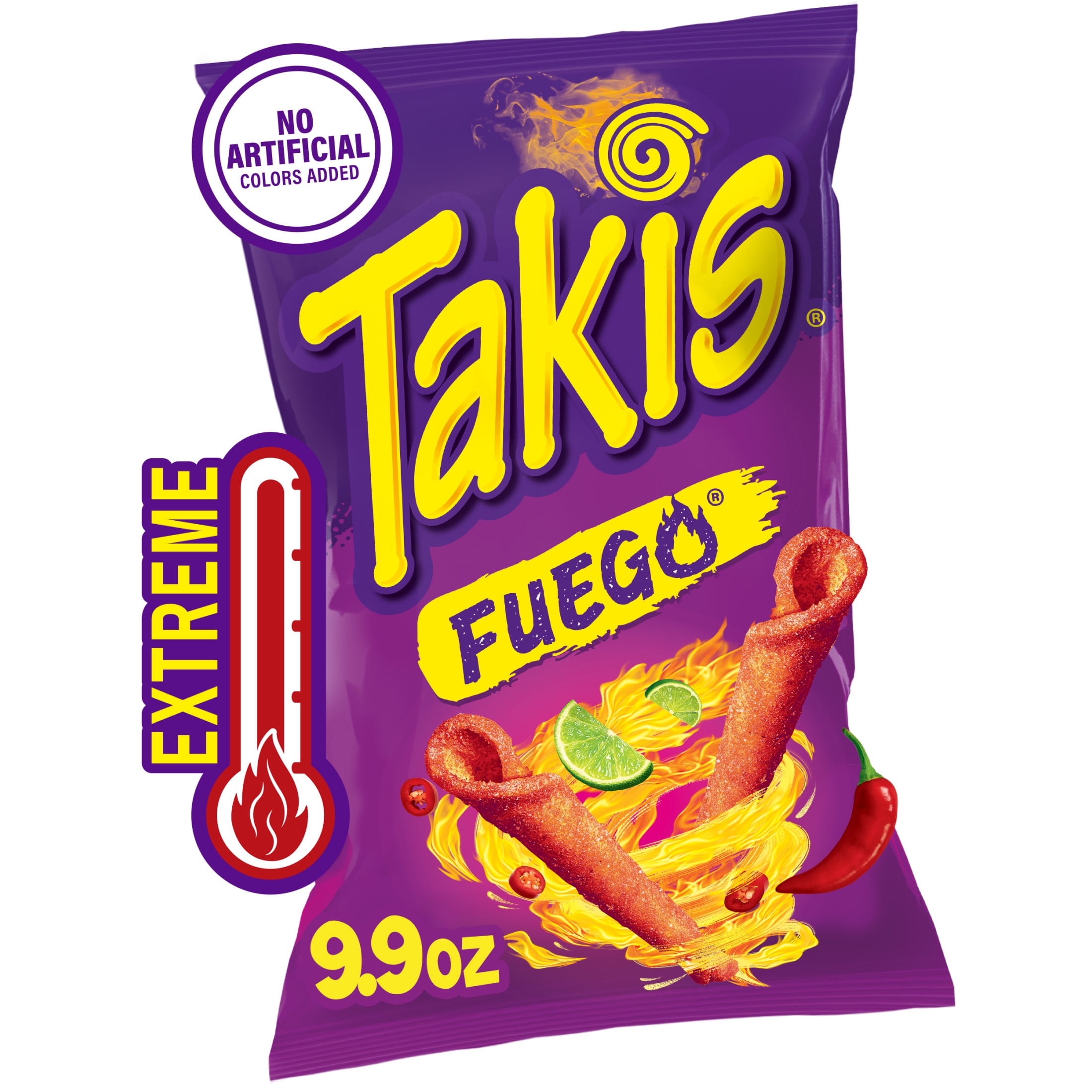 Takis Fuego Fiesta Size 482g×3 大容量 Takis Fuego Rolls, Seasoned Corn, Hot Chili Pepper & Lime Flavored