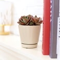 thumbnail image 2 of 4 inch Oatmeal Minimalist Pot with Saucer - Pot for Houseplants and Succulents - Modern Minimalist Pot - Pot with Saucer and Drainage Hole, 2 of 7
