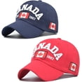thumbnail image 1 of czcpp-Canada Baseball Cap,Adjustable,Canada Day Embroidered Maple Leaf Flag Golf Hat for Men Women Kids, 1 of 4