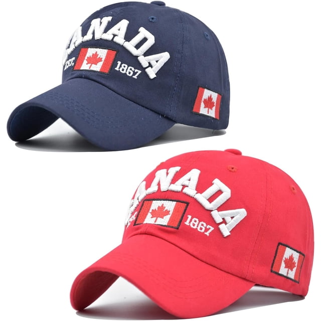 czcpp-Canada Baseball Cap,Adjustable,Canada Day Embroidered Maple Leaf Flag Golf Hat for Men Women Kids