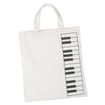 thumbnail image 1 of 1x Sac de Partition Musicale Touches de Piano Sac à Main Musical Sac de Courses Cadeau Blanc, 1 of 8