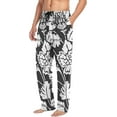 thumbnail image 5 of Black Floral Ghost Pajama Pants, Men's Lounge Pants Light with Drawstring and Pockets, Christmas New Year Birthday Father's Day Gifts, X-Large, 5 of 7