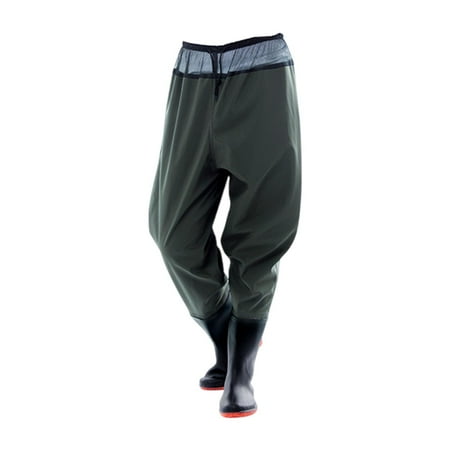 simhoa Fishing Waders Fishing Trousers PVC Stockingfoot Bootfoot Lightweight Wading Pants Fishing Waist Waders for Men Women Fishing