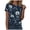 Dark Blue, variant on Vintage Boho Floral T Shirt for Women Cute Colorful Wildflowers Graphic Short Sleeve Fashion Girl Botanical Tee Tops (Khaki, XL)