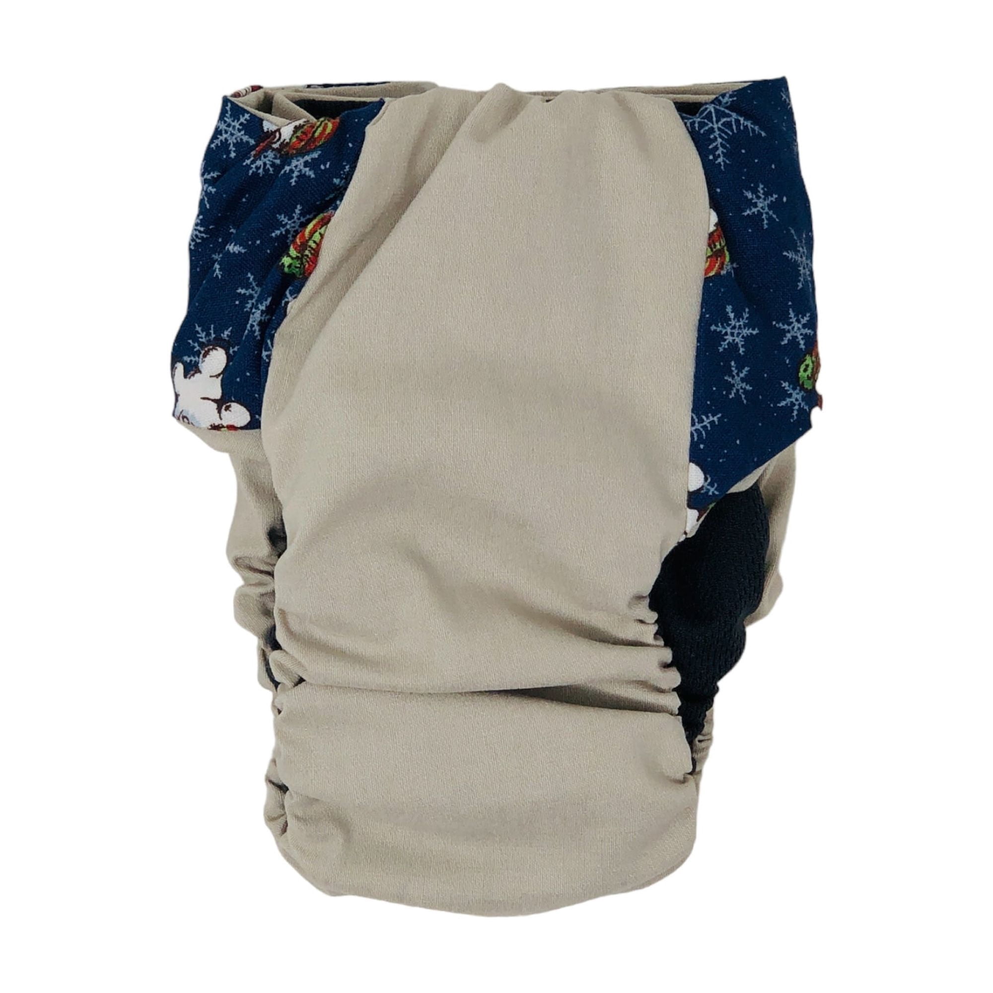 Barkertime Snowman Winter Wonderland on Frosty Cream Dog Diaper