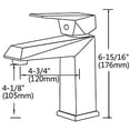 thumbnail image 2 of Robinet de Lavabo à Poignée Unique De104-Chr, 2 of 2