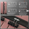 thumbnail image 6 of SUGIFT 3 Piece Luggage Set, Hardside Luggage Spinner Wheels Suitcase Carry on Luggage, TSA Lock, 20in24in28in, Rose Gold, 6 of 9