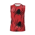 thumbnail image 4 of Yiaed Spider Print Men's Singlet Vests Summer Running Muscle Tank Tops Gym Undershirt Round Neck Sleeveless for man, 4 of 5