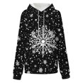 thumbnail image 5 of Uootdi Christmas Hoodies for Women Gift Fleece Christmas Classic Print Long Sleeve Sweatshirt Baggy Drawstring Pullover Winte r Warm Sweaters with Pocket, 5 of 7