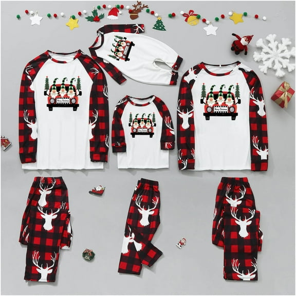 Odeerbi Christmas Pajamas for Family Holiday Long Sleeve Family Christmas Pajamas Matching Sets Toddler Printed Parent Child Loungewear Set Two-Piece Sleepwear Xmas PJs Set Camouflage