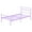 Purple, variant on Garmic Twin Metal Bed Frame with Modern Scroll Design Headboard for Teens Boys Girls, Black
