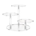 thumbnail image 1 of KAKOWELY 1Pc Clear Figurine Models Display Rack Acrylic Jewelry Riser Type Rack (3 Tier),4.33"X3.94"X3.94", 1 of 5