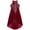 Burgundy, variant on Kids Girls Sequins Party Pageant Dress Sleeveless Birthday Proms Ball Gown Pink 6