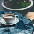 thumbnail image 2 of Ambesonne Marble Print Fitted Round Tablecloth, Marble Stone Effect, 36"- 40" Diameter, Blue, 2 of 4