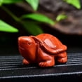 thumbnail image 3 of K-KED Natural Quartz Crystal Carved Longevity Tortoise Animal Turtle Energy Gemstone-Red Jasper Quartz, 3 of 6