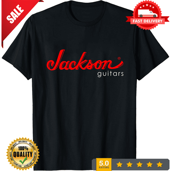 Reprint Rare Jackson Guitars Red Men's Black T-Shirt Size S to 5XL, CROWD FAVORIT-TH76785