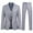 Gray, variant on Cloudstyle Mens Suit Solid Color Formal Business 3-Piece Suit Wedding Slim Fit Party Jacket Vest & Pants