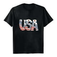 thumbnail image 5 of ORT American Flag Shirts Short Sleeve Women 4th of July Patriotic Tshirt Graphic Tees Casual Short Sleeve Tee Top(Z2-Black,M), 5 of 5