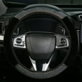 thumbnail image 1 of Funda elástica para volante de coche, sin interior, universal, con efecto diamante brillante, antideslizante, para manillar., 1 of 6