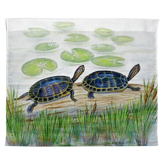 Betsy Drake TP045 24 x 30 in. Two Turtles Outdoor Wall Hanging