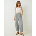 thumbnail image 3 of Lentta Women's Baggy Wide Leg Pants Casual Elastic Waisted Palazzo Harem Pants with Pockets, 3 of 8