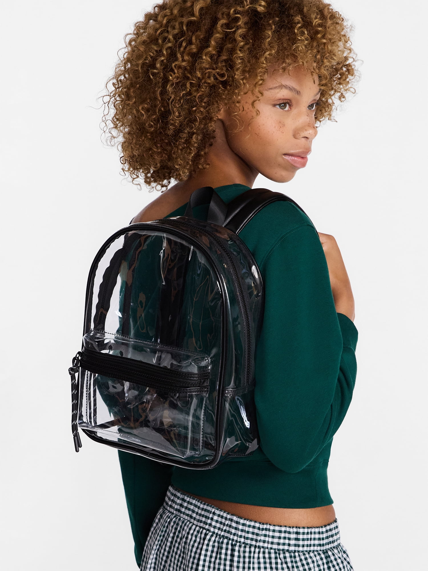 No Boundaries Women's Hands Free Mini Backpack, Clear