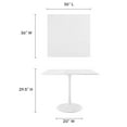 thumbnail image 5 of Bowery Hill 35. 5" Square Modern Wood Top Dining Table in White, 5 of 7