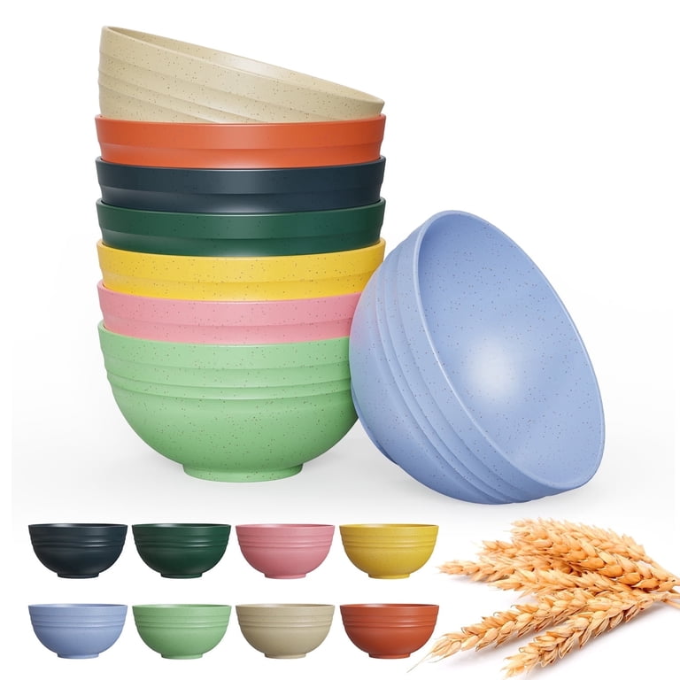 Tinana Wheat Straw Bowls, 26 oz, Set of 8, Multicolor photo 7