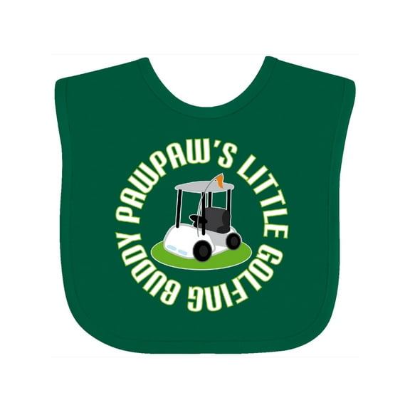 Inktastic Pawpaw Little Golfing Buddy Boys Baby Bib