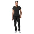 thumbnail image 5 of Adar Addition Go-Higher Scrub Set For Women - Notched V-Neck Scrub Top & Skinny Cargo Scrub Pants - A9600 - Black - S, 5 of 7