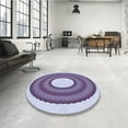 thumbnail image 4 of Ahgly Company Tapis d'Intérieur Lavable en Machine Carré Transitionnel Violet Raisin Vif, 7 Pieds Carré, 4 of 7