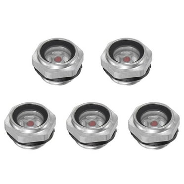 GLFILL Air Compressor Oil Level Gauge Sight Glass 1/2" Male Thread Aluminum 5Pcs