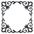 thumbnail image 1 of Uxcell 4Pcs Calcomanías de espejo autoadhesivas para pared para el hogar, Negro (20x20cm), 1 of 7