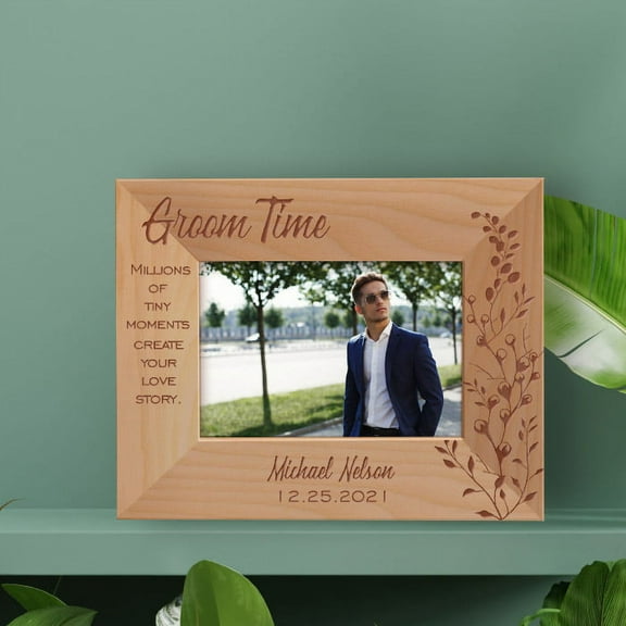 Millions Of Tiny Moments Create Your Love Story Personalized Wooden Frame-5" x 3 1/2" Brown Horizontal