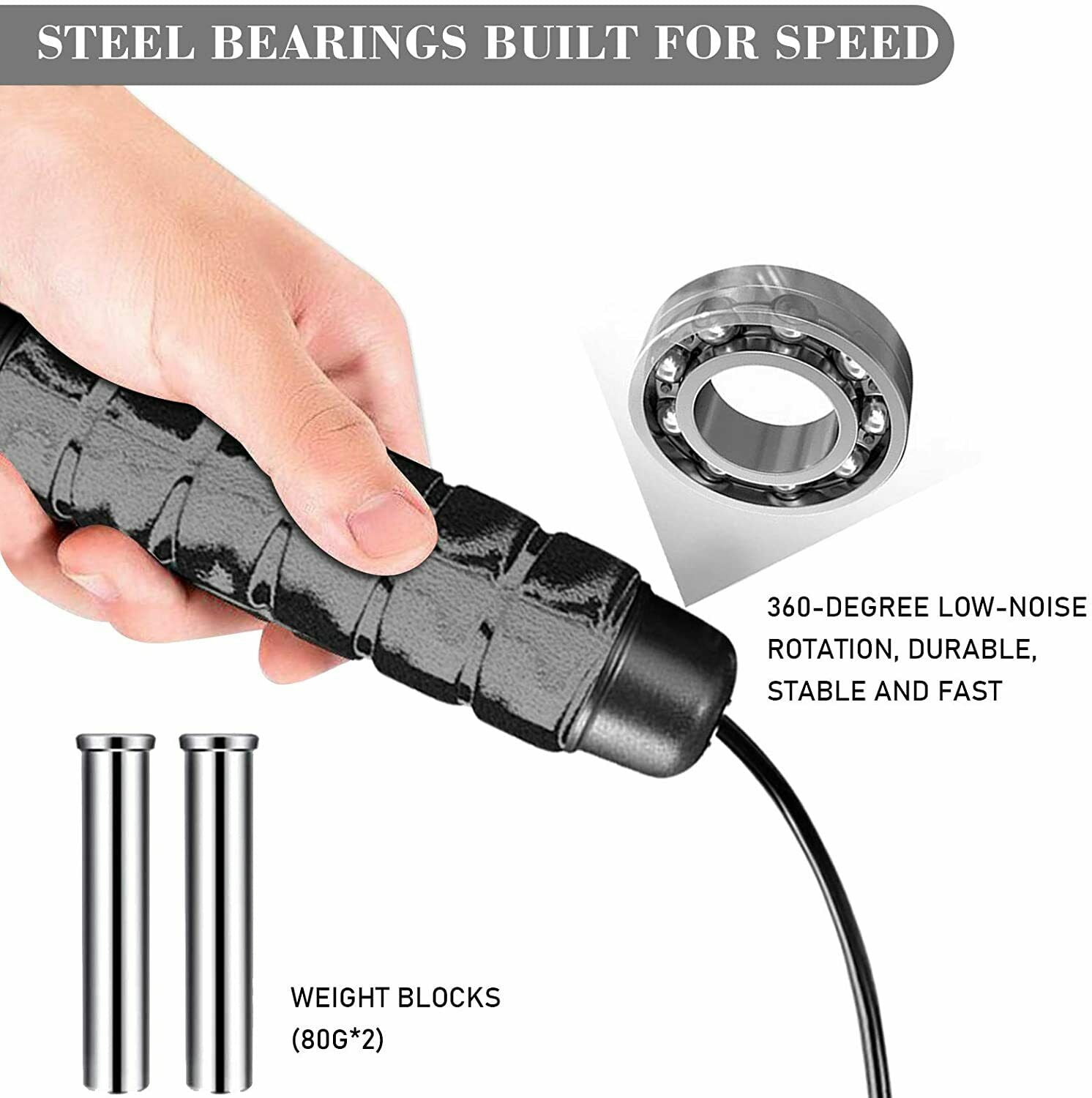 Ropeless Skipping Rope for Home Training Fitness