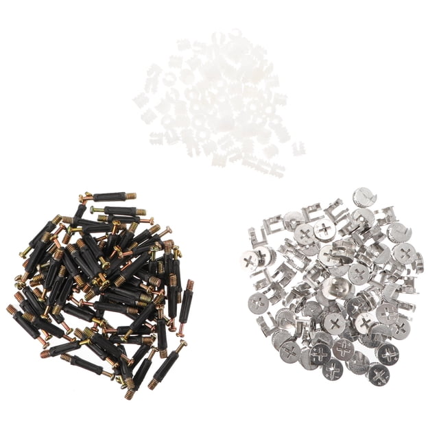 MasteelfCA 75 Pcs Écrou Pré-Insermé en Alliage de Zinc pour Meubles Raccords de Verrouillage à Came