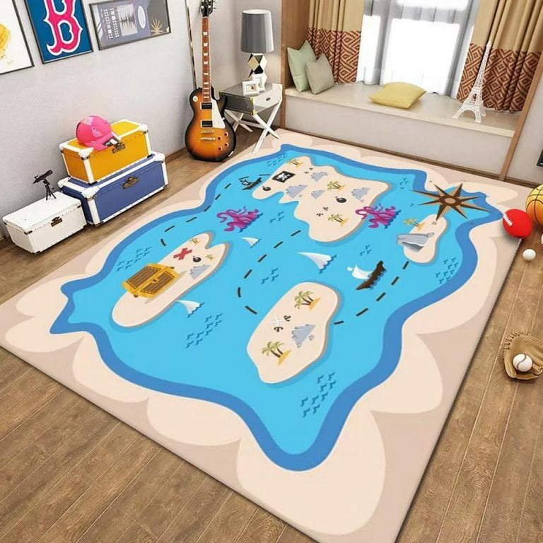 Ottomanson Machine Washable Non-Slip Rubberback Educational Town Traffic  Play Kids Bedroom, Playroom Area Rug & Reviews