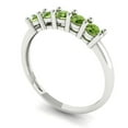 thumbnail image 2 of 0.35 ctw Wedding Band for Women - 14K White Gold Natural Peridot Stackable Eternity Ring, 2 of 6