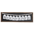 thumbnail image 1 of IH Casa Decor Framed Wood Hanging Beaded Bienvenue Sign, 1 of 4