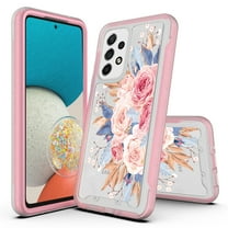 Samsung Galaxy A34 5G Case, Rosebono Hybrid Graphic Design Pattern Cover Case For Samsung Galaxy A34 5G (Flower)