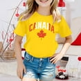 thumbnail image 2 of MEZZALL T-Shirt à Manches Courtes pour Filles, Col Rond, Été, Coupe Décontractée, Basique, Jaune, 3-4 Ans, 2 of 4